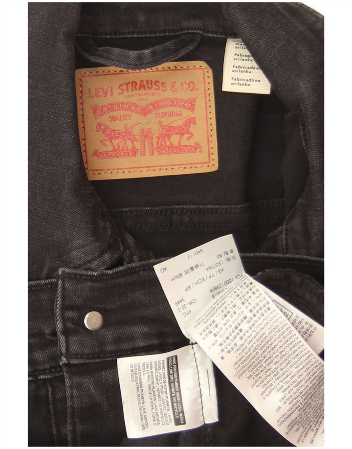 Damska kurtka jeansowa oversize Levi's UK 6 XS, czarna bawełna