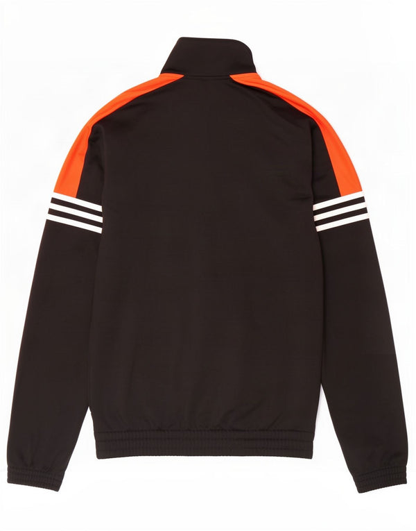 Adidas Męska kurtka dresowa UK 36/38 Mały czarny poliester z blokami kolorów