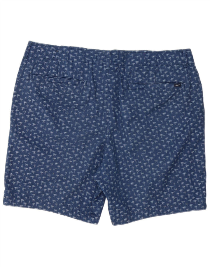 Męskie spodenki chino Abercrombie & Fitch w abstrakcyjny wzór W36, duże, granatowe