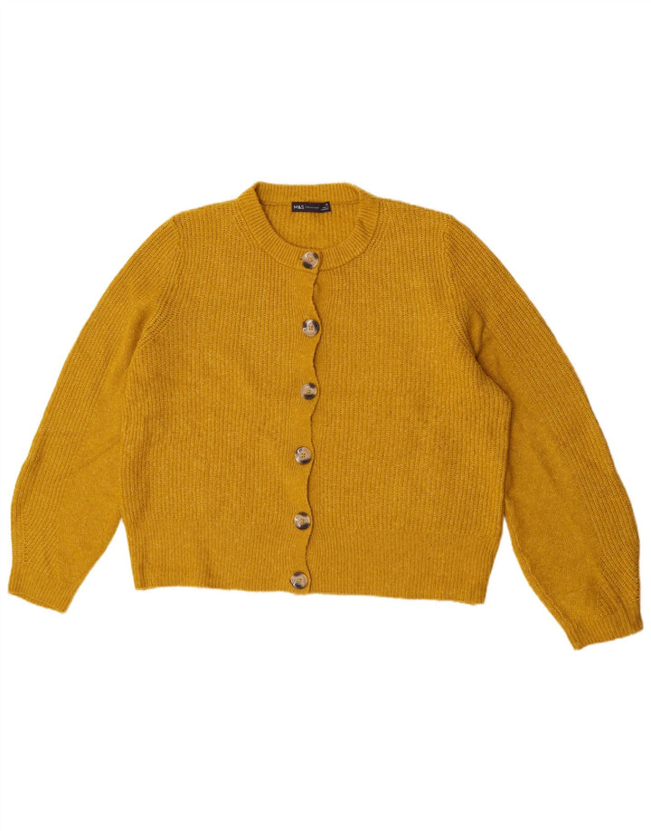 Marks & Spencer Damski sweter oversize UK 16, duży, żółty