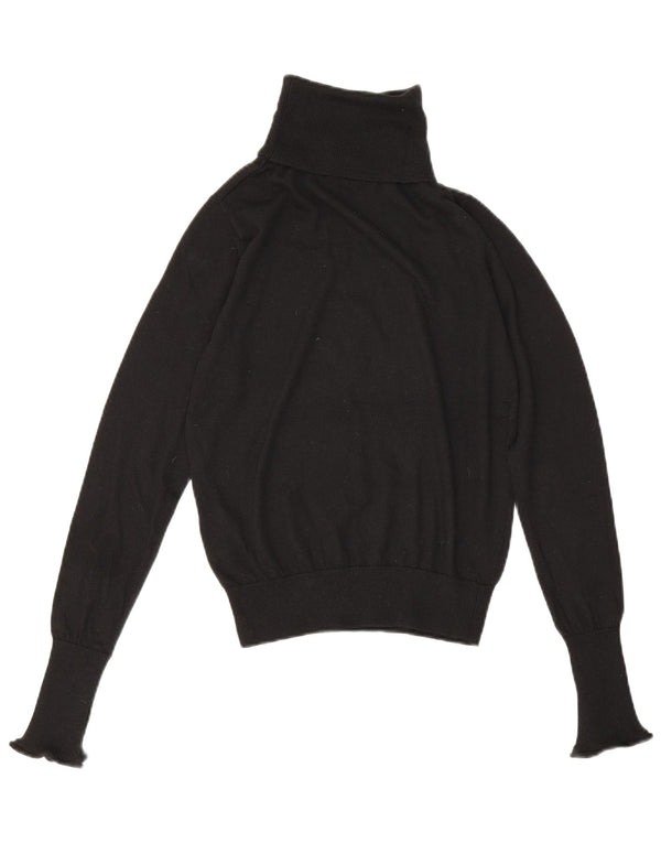 Damski sweter z golfem Zara UK 6 XS, czarny poliester