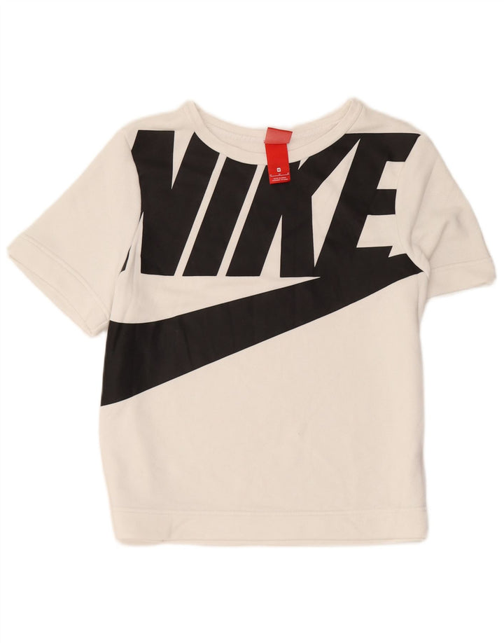Damska bluza z krótkim rękawem Nike Graphic UK 14 Średnia biel
