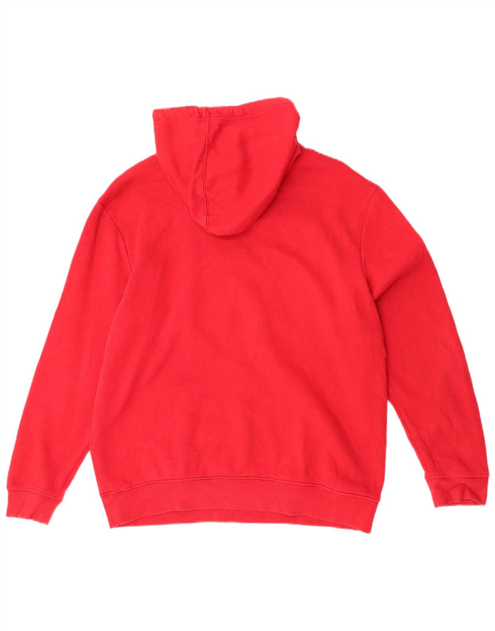 Damski sweter z kapturem Gap Graphic, oversize, UK 14, średni czerwony, bawełniany