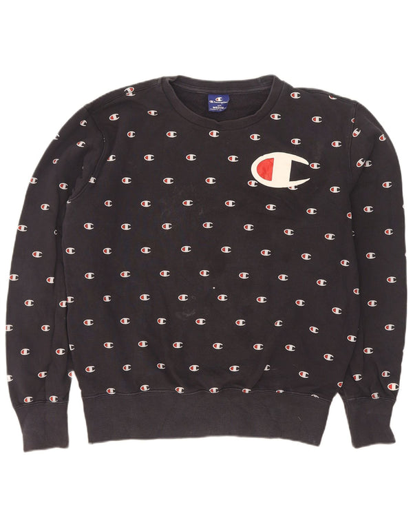 Damska bluza Champion Graphic Jumper UK 14 Średni granatowy, bawełniany