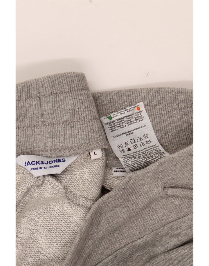 Męskie spodenki sportowe JACK & JONES, duże, szare, bawełniane