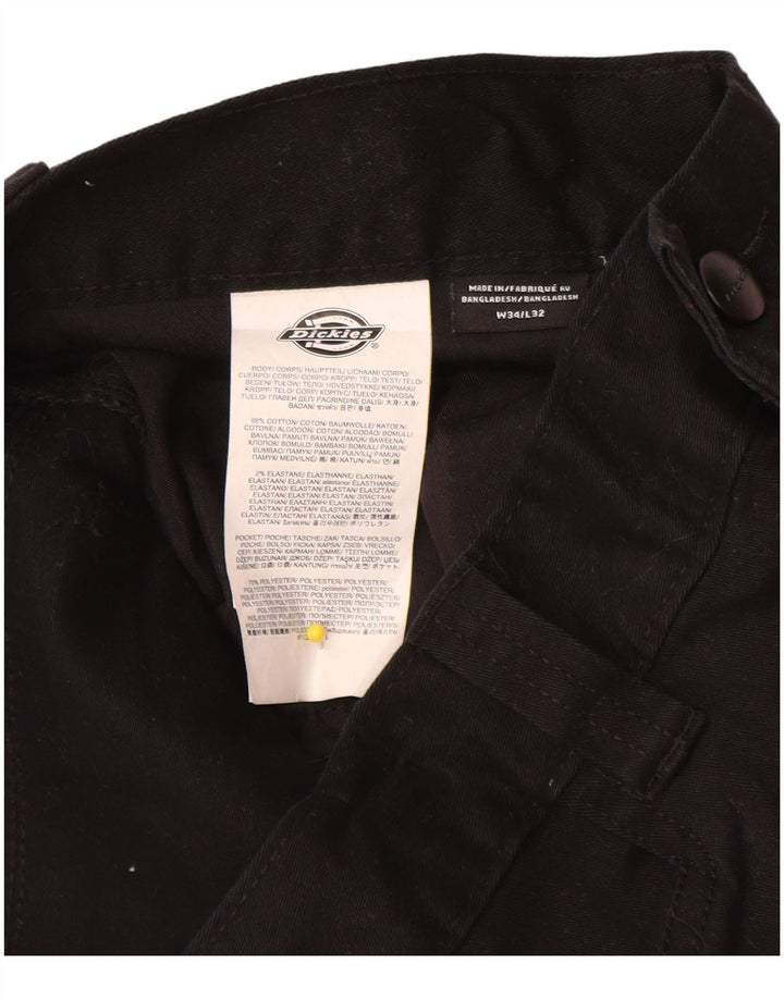 Męskie spodnie cargo Dickies W34 L32, czarne, bawełniane