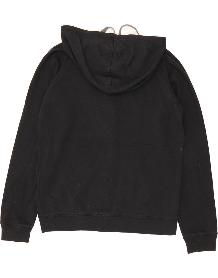 REEBOK Mens Graphic Zip Hoodie Sweater Small Black Polyester Vintage Reebok and Second-Hand Reebok from Messina Hembry 