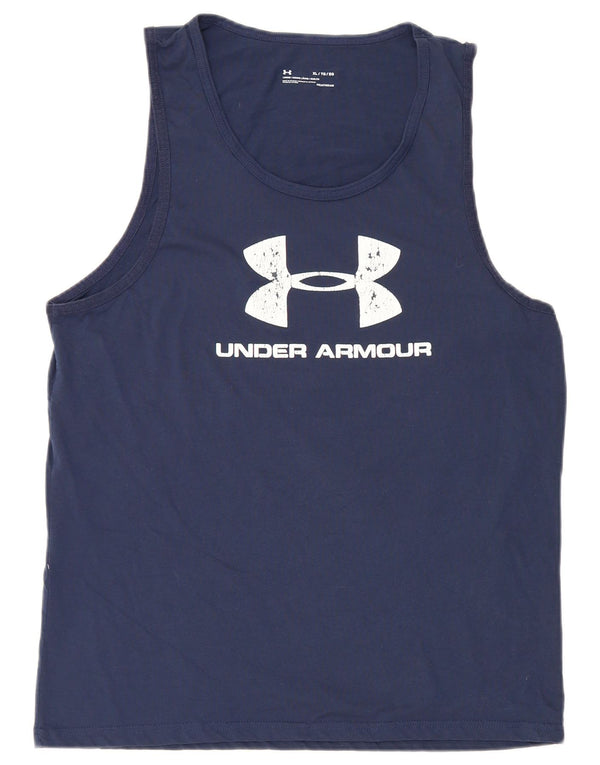 Męska kamizelka Under Armour Heat Gear Graphic Graphic XL, granatowa, bawełniana