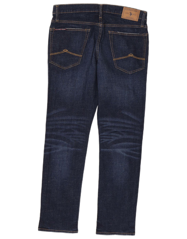 US Polo Assn. Damskie proste dżinsy W33 L30 Granatowa bawełna