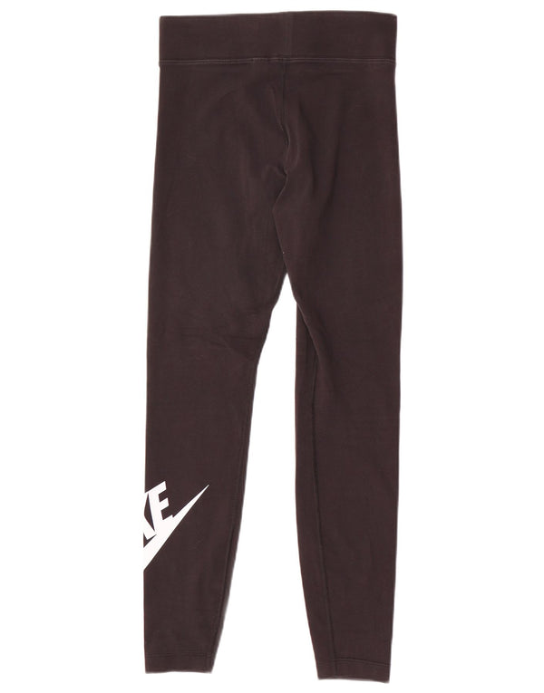 Damskie legginsy Nike Graphic UK 8, małe, czarne, poliestrowe