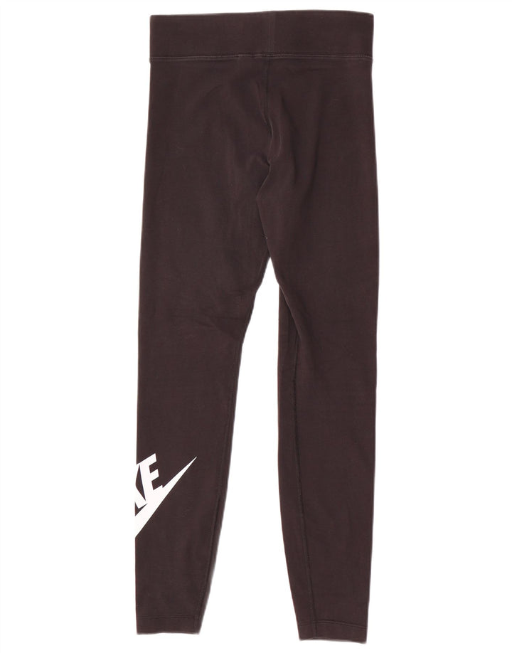 Damskie legginsy Nike Graphic UK 8, małe, czarne, poliestrowe