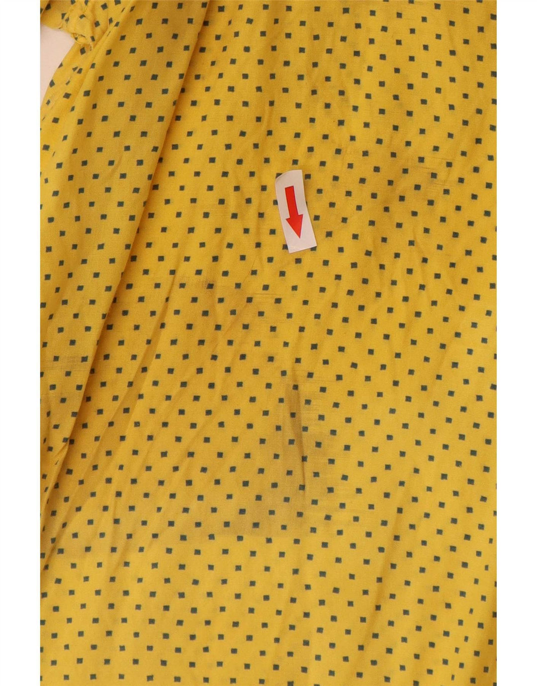 Koszula męska z krótkim rękawem w stylu vintage, duża, żółta wiskoza w cętki