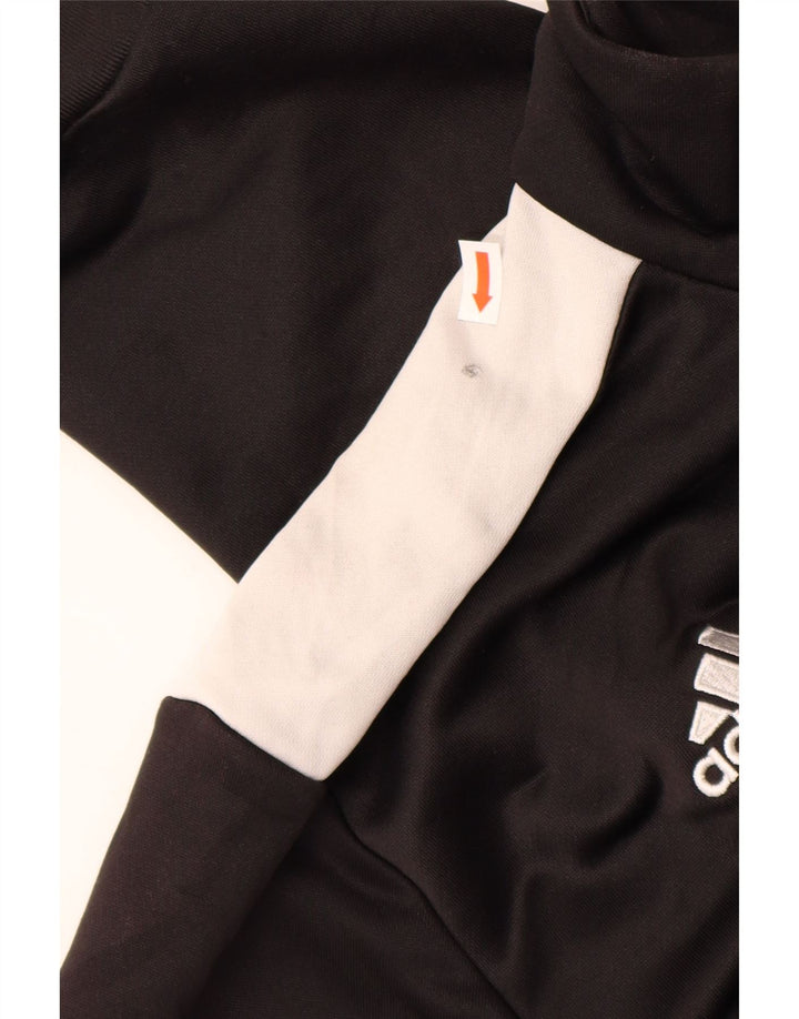 Męska kurtka dresowa ADIDAS, duża, czarna, poliestrowa z blokami kolorów