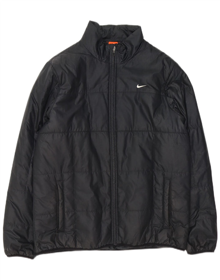 Męska ocieplana kurtka Nike UK 40, duża, czarna, poliestrowa