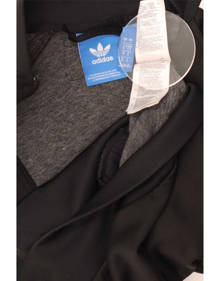 Damska kurtka dresowa Adidas UK 10, mała, czarna, poliestrowa
