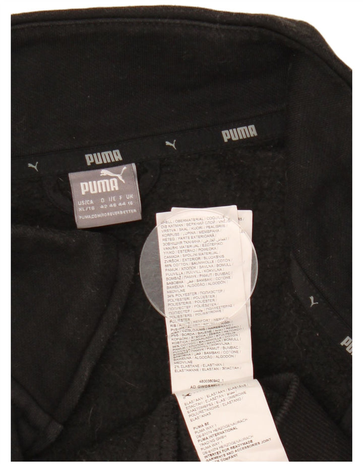 Damska kurtka dresowa Puma UK 16, duża, czarna, bawełniana