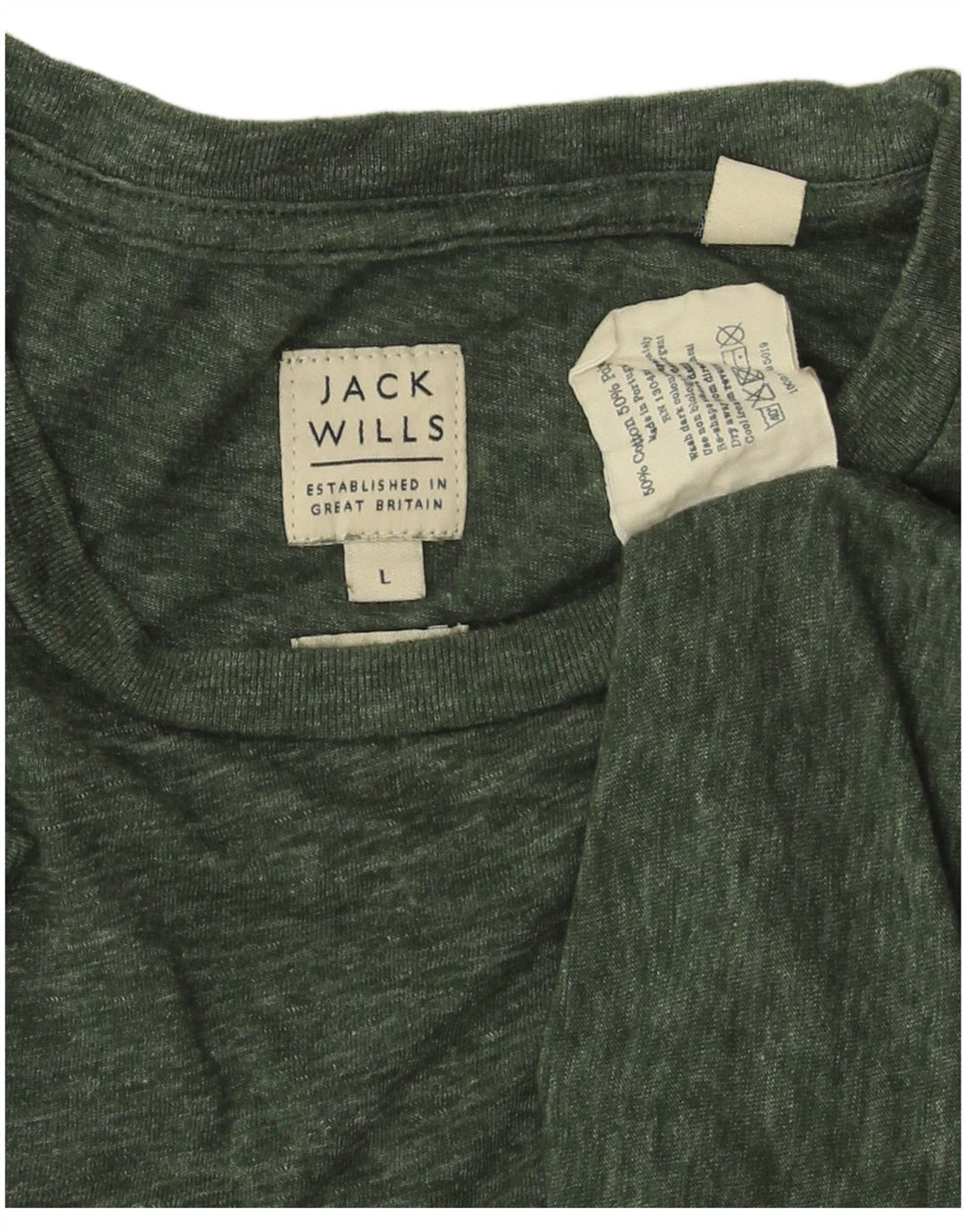 T-shirt męski JACK WILLS, duży, zielony, bawełniany