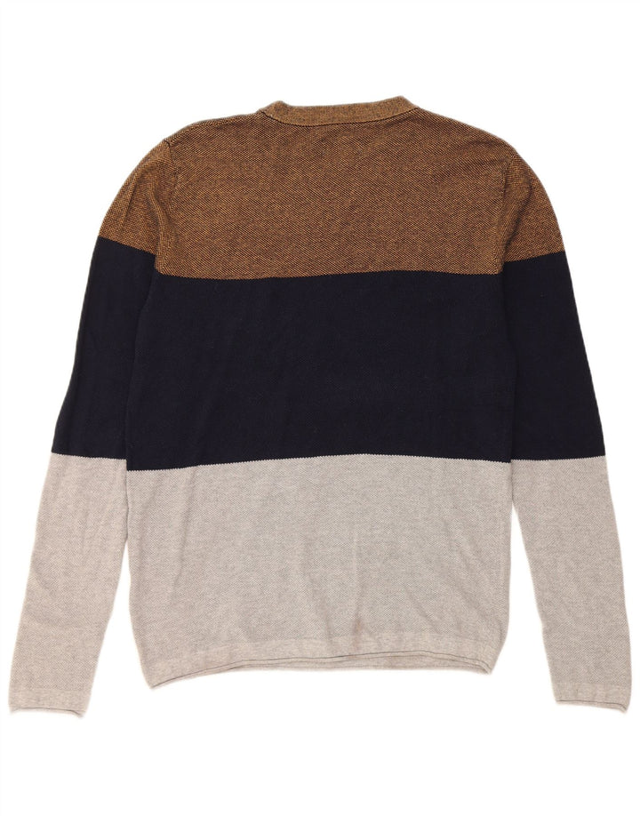Męski sweter Jack & Jones z okrągłym dekoltem, duży, wielokolorowy z blokami kolorów