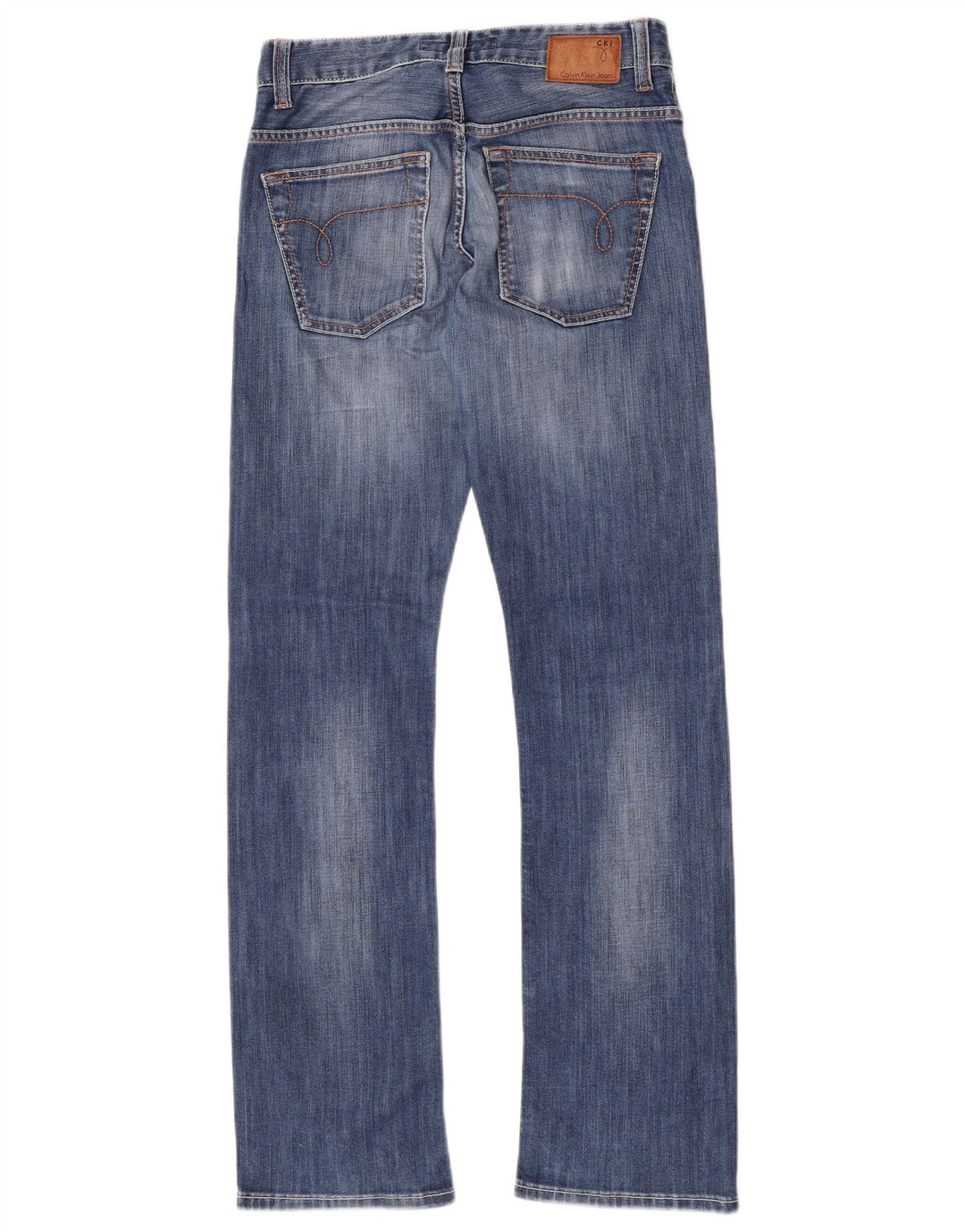 Damskie jeansy Calvin Klein Straight W30 L34 Niebieskie