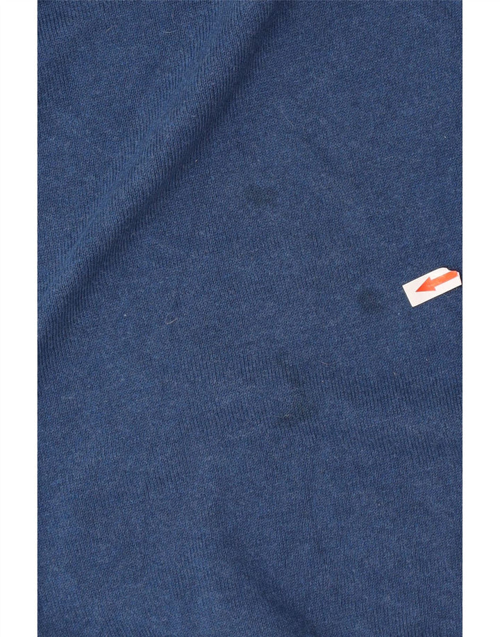 Męski sweter Fay z okrągłym dekoltem, średni niebieski