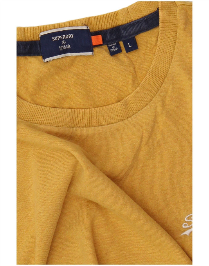 Męski T-shirt Superdry, duży, żółty