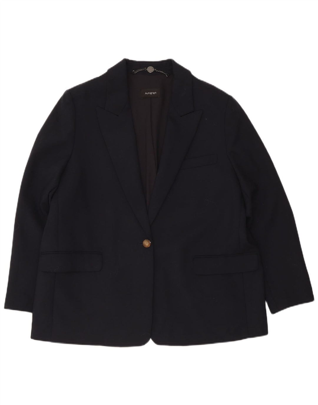 Marks & Spencer Damska marynarka oversize zapinana na 1 guzik, UK 18 XL, granatowa