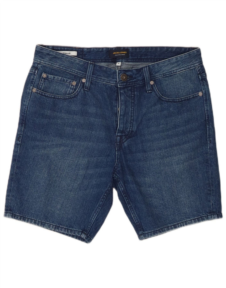 Męskie spodenki jeansowe Jack & Jones o regularnym kroju, średnie W32, niebieska bawełna