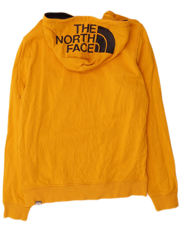Męski sweter z kapturem The North Face z grafiką, duży, żółty, bawełniany