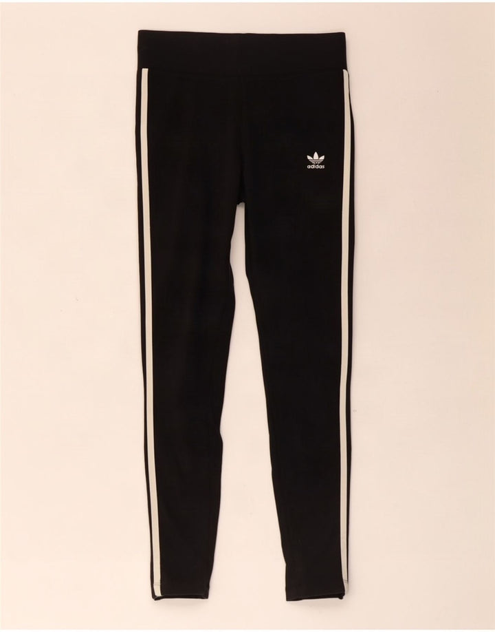 Legginsy męskie Adidas UK 12, średnie, czarne, bawełniane