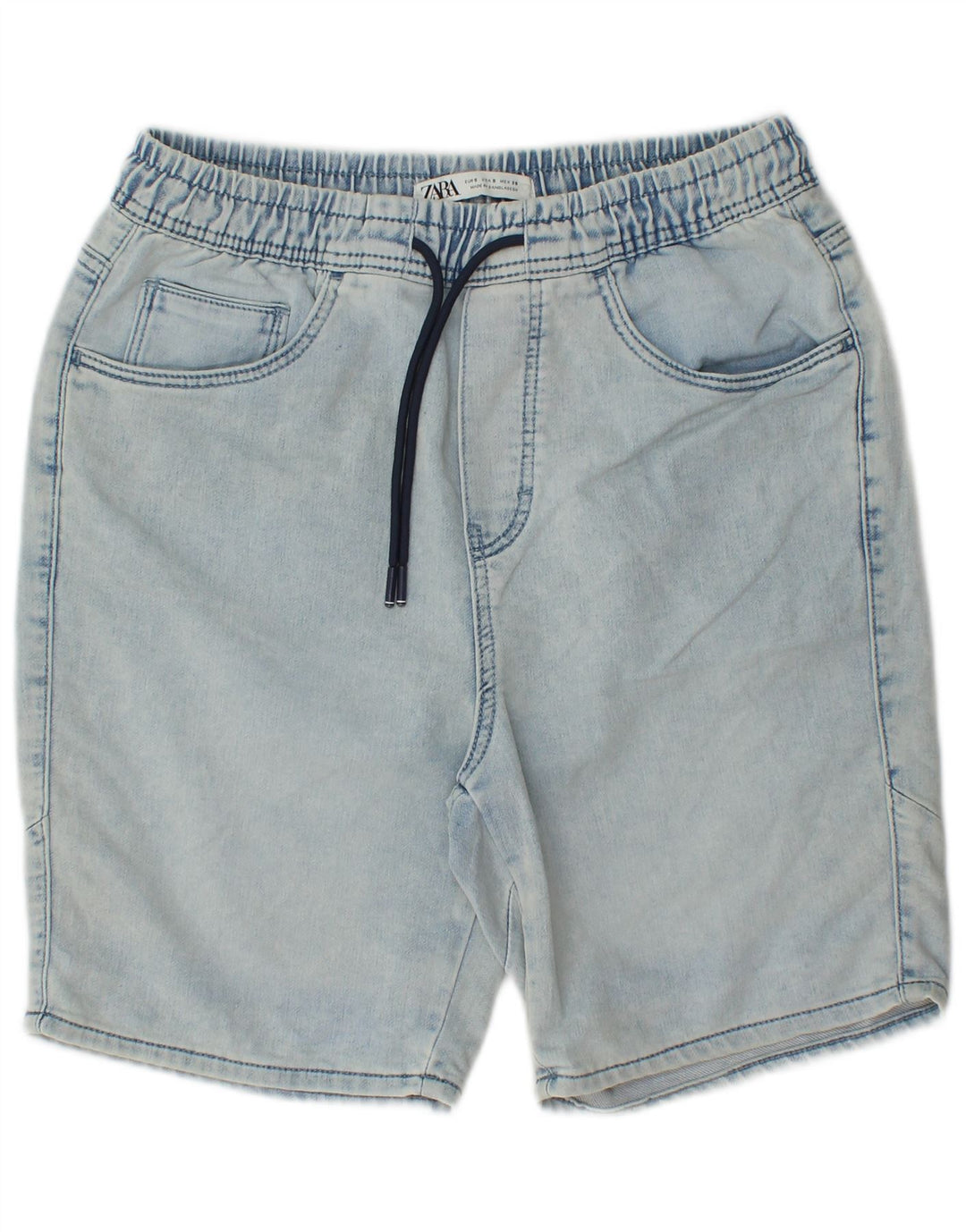Męskie spodenki jeansowe Zara, małe, W30, niebieskie, bawełniane