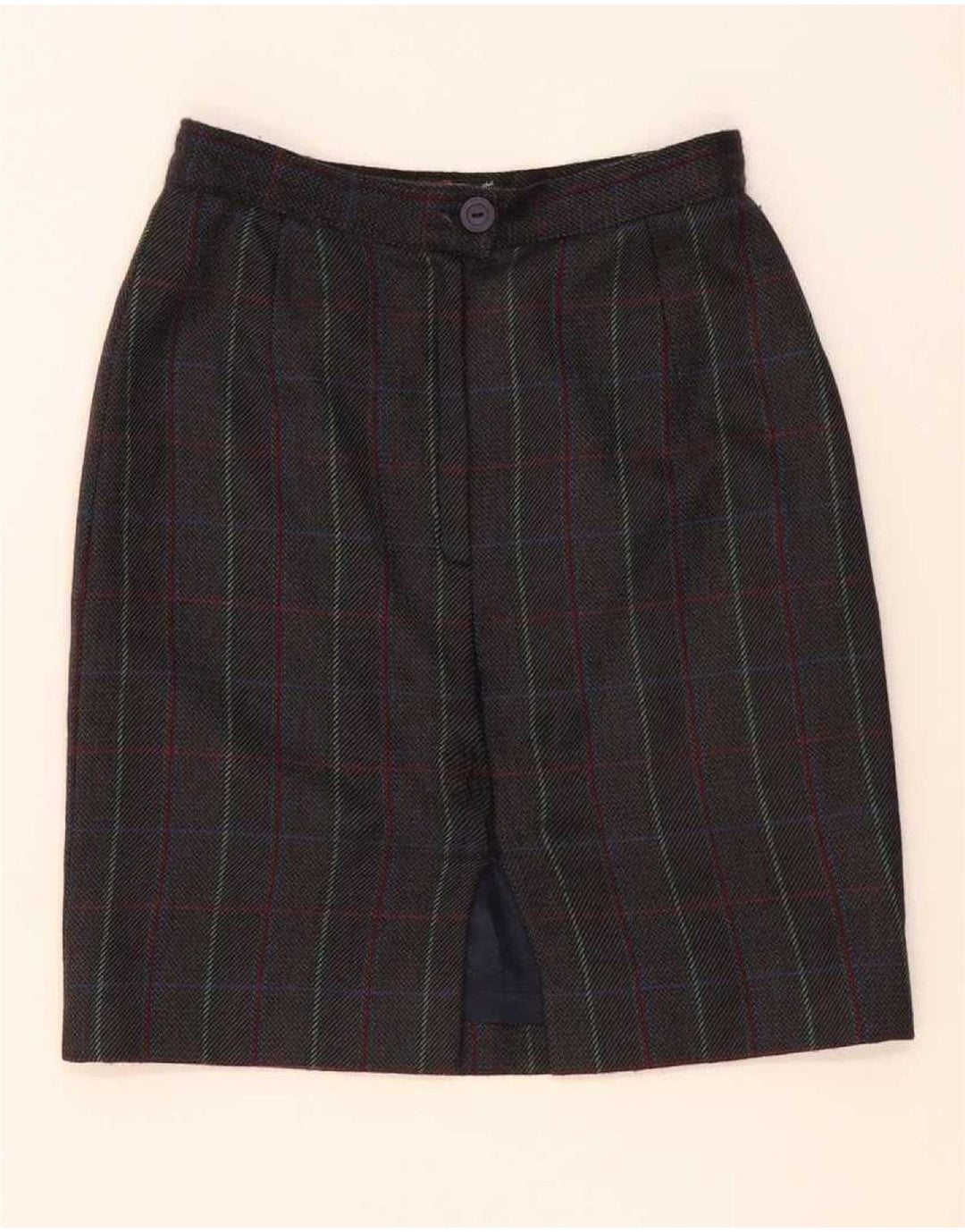 Vintage damski zestaw dwuczęściowych spódnic IT 42 Medium W26 w brązową kratkę
