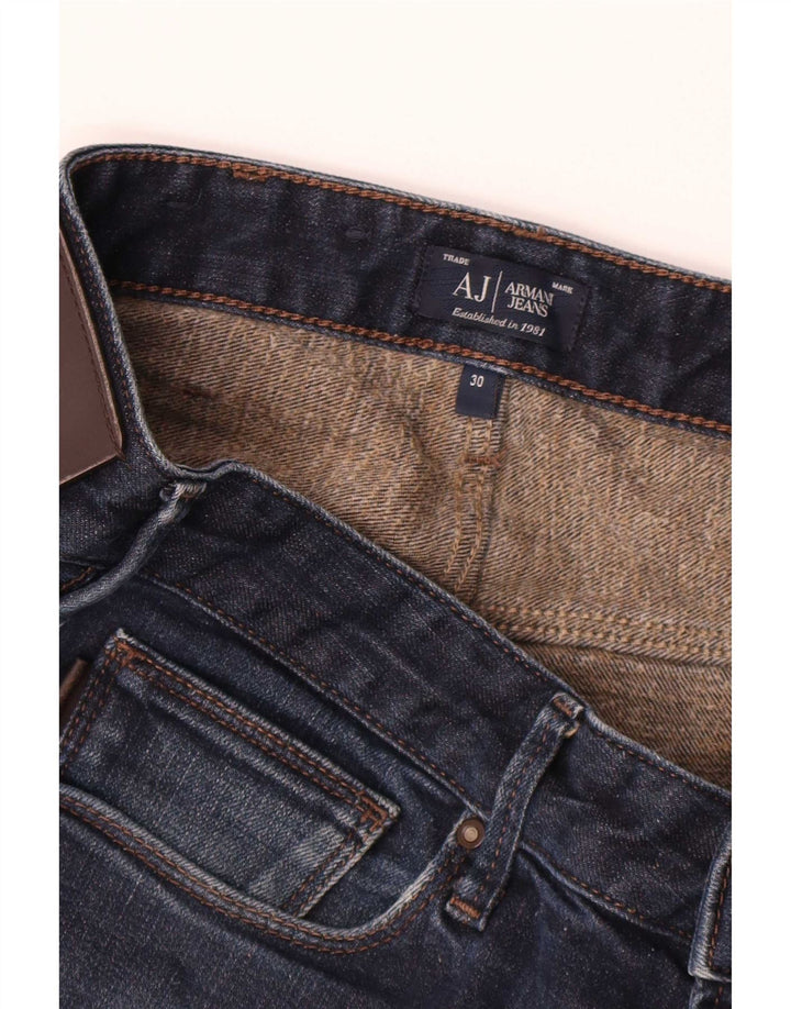 Męskie jeansy Armani Slim W30 L28 Granatowa bawełna