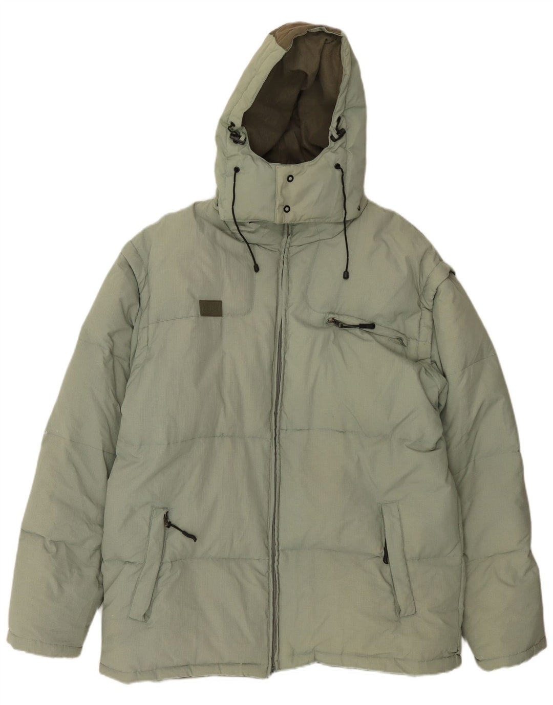 Męska ocieplana kurtka z kapturem Fila UK 44 2XL Zielony poliamid