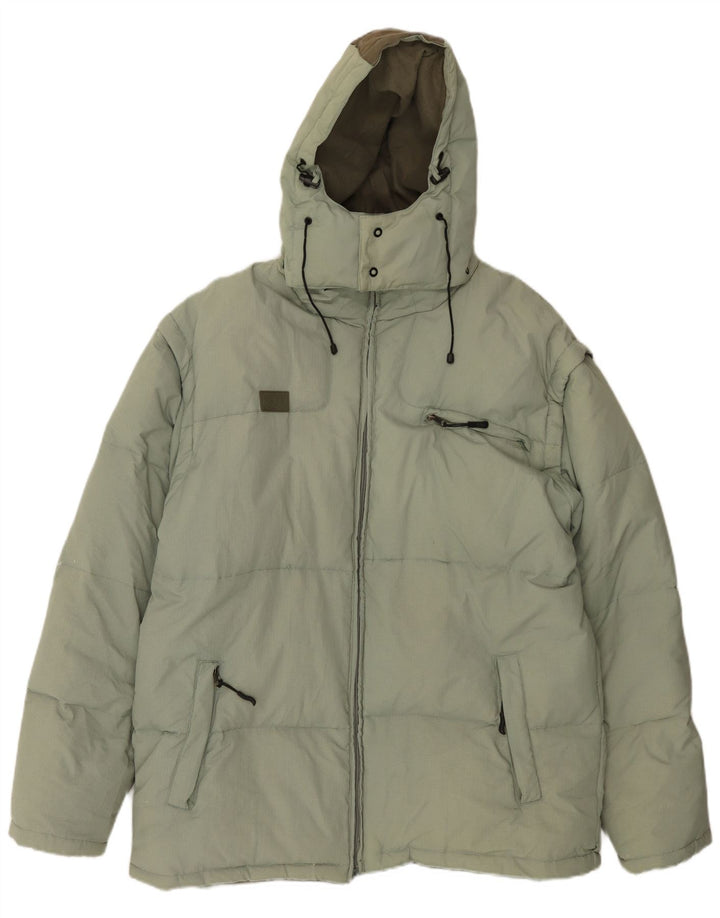 Męska ocieplana kurtka z kapturem Fila UK 44 2XL Zielony poliamid