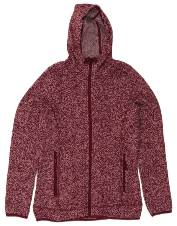 Damski sweter z kapturem i zamkiem Mountain Warehouse UK 12, średni burgund