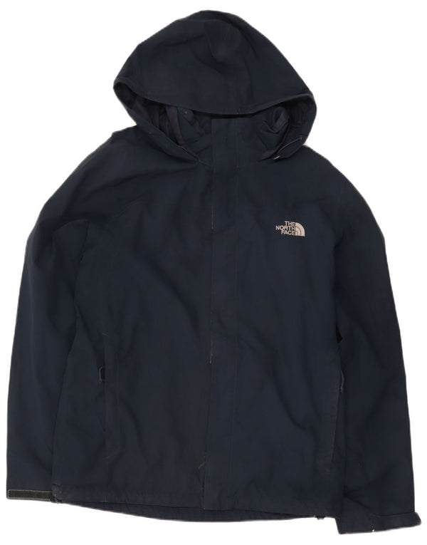 Męska kurtka przeciwdeszczowa z kapturem The North Face UK 40, duża, granatowa, z poliestru