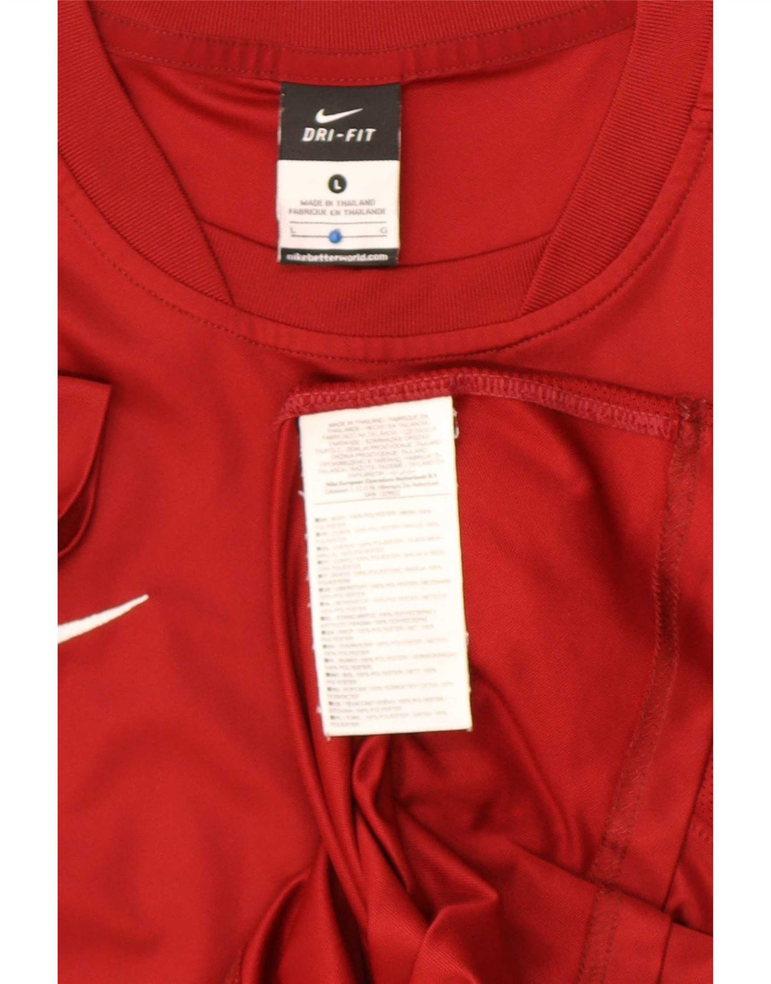 Męski T-shirt Nike Dri Fit, duży, czerwony, poliester