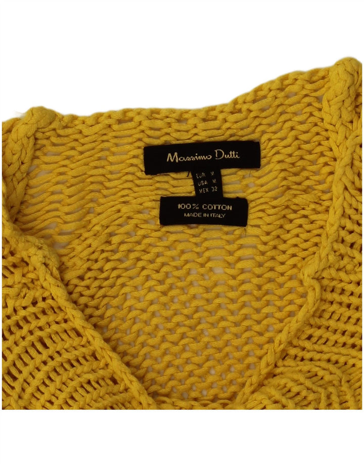 Damski sweter Massimo Dutti z dekoltem w łódkę, UK 14, średni żółty