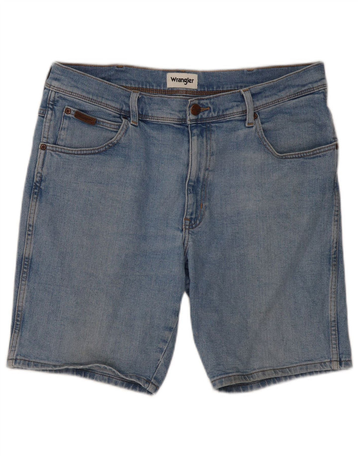 Damskie spodenki jeansowe Wrangler Texas W34, duże, niebieskie, bawełniane