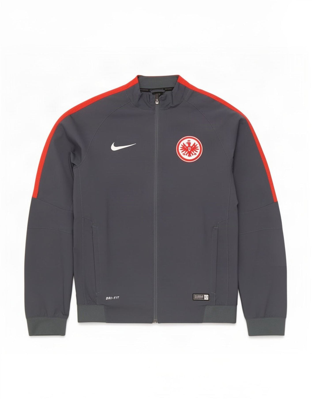 Męska kurtka dresowa Nike Eintracht Frankfurt, średnioszara, z blokami kolorów