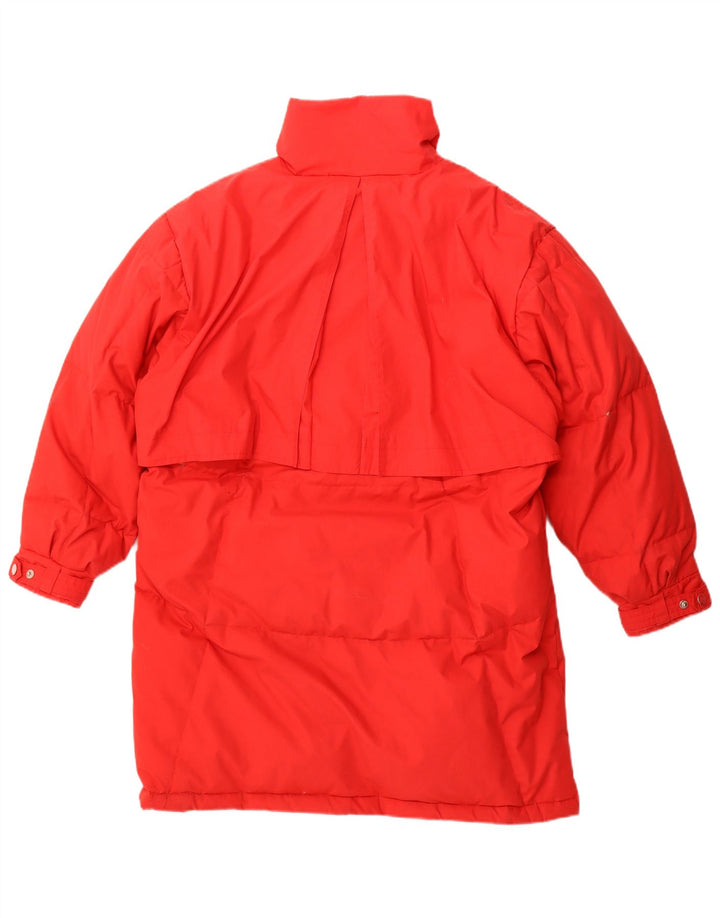 Vintage damski płaszcz oversize z podszewką EU 36/38, mały czerwony poliester