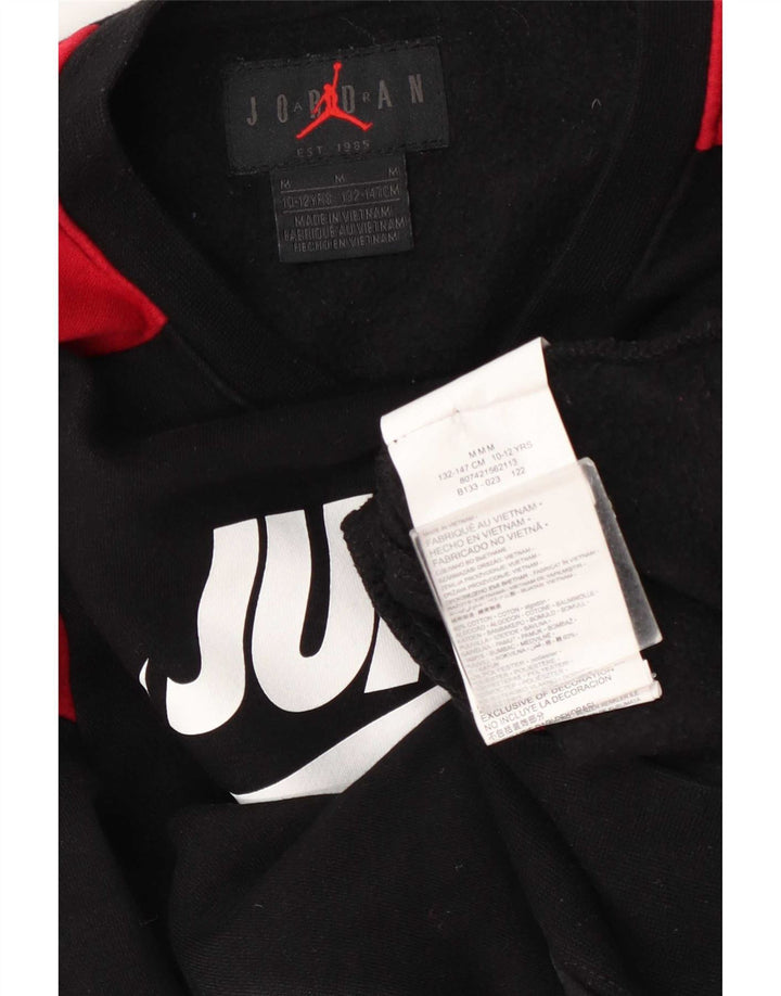 Chłopięcy sweter z grafiką Jordan 10-11 lat, średni czarny, blok kolorów