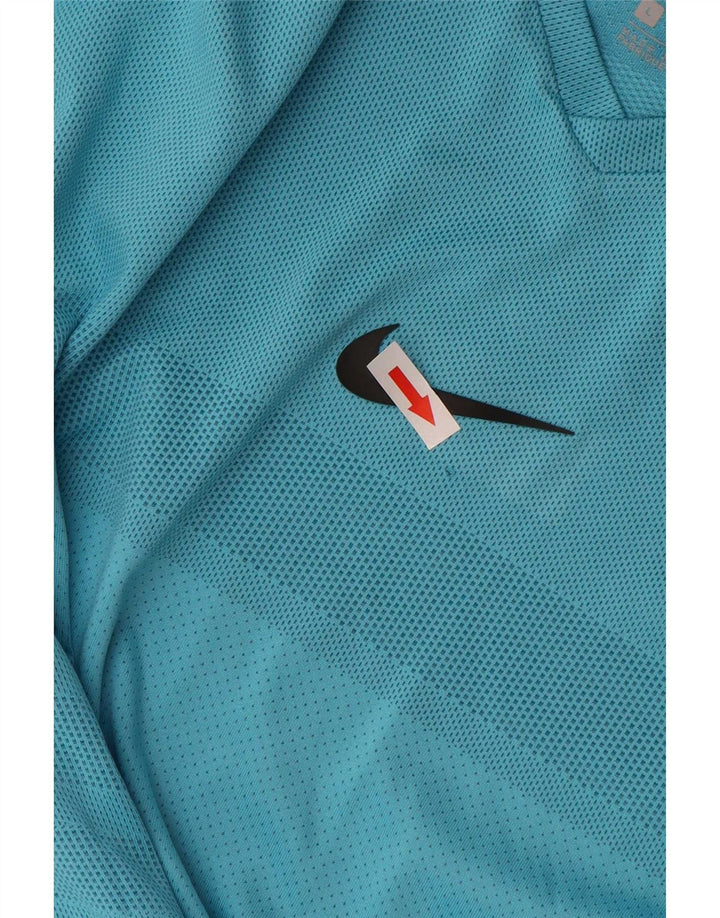 Męski T-shirt Nike Dri Fit, duży, niebieski, poliester