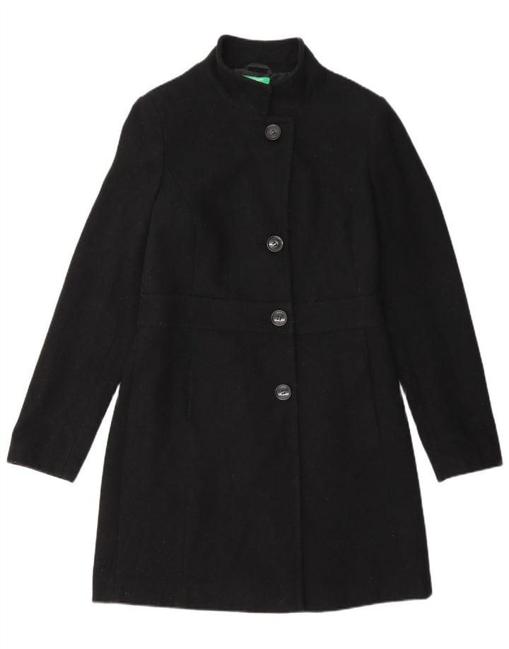 Płaszcz damski Benetton UK 8 Small Black Wool