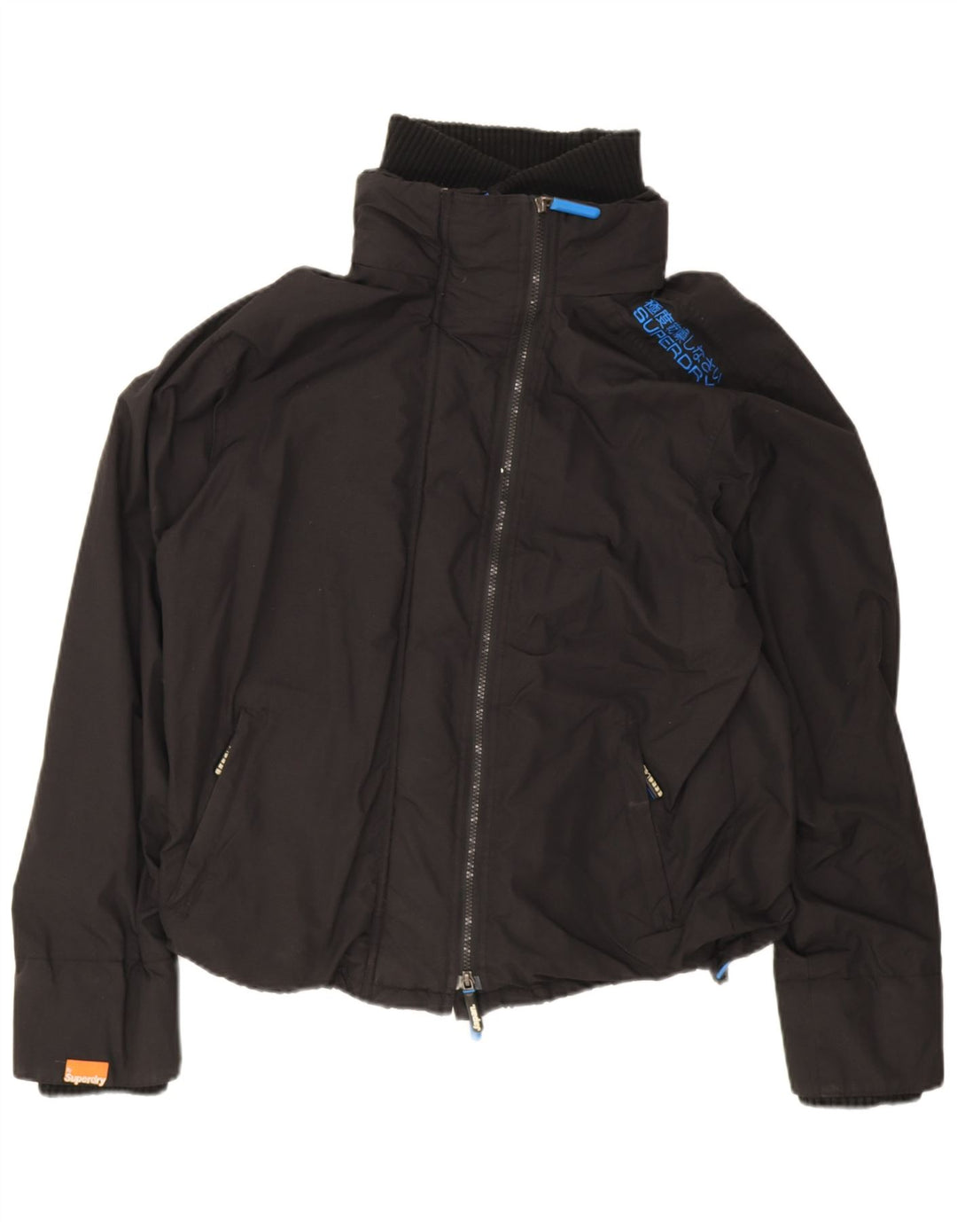 Damska kurtka bomber Superdry The Windcheater UK 18 XL, czarny nylon