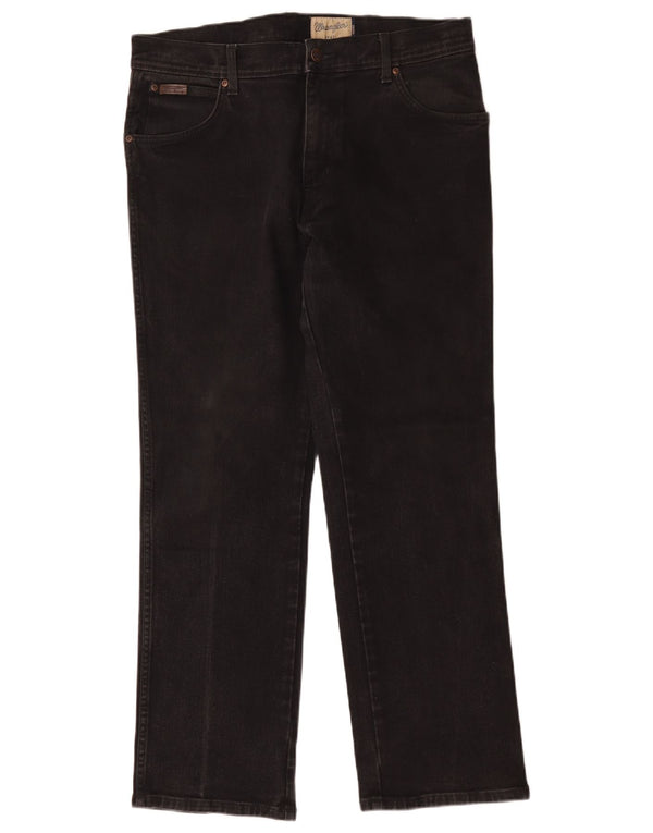 Męskie jeansy Wrangler Texas Straight W35 L30, czarne, bawełniane