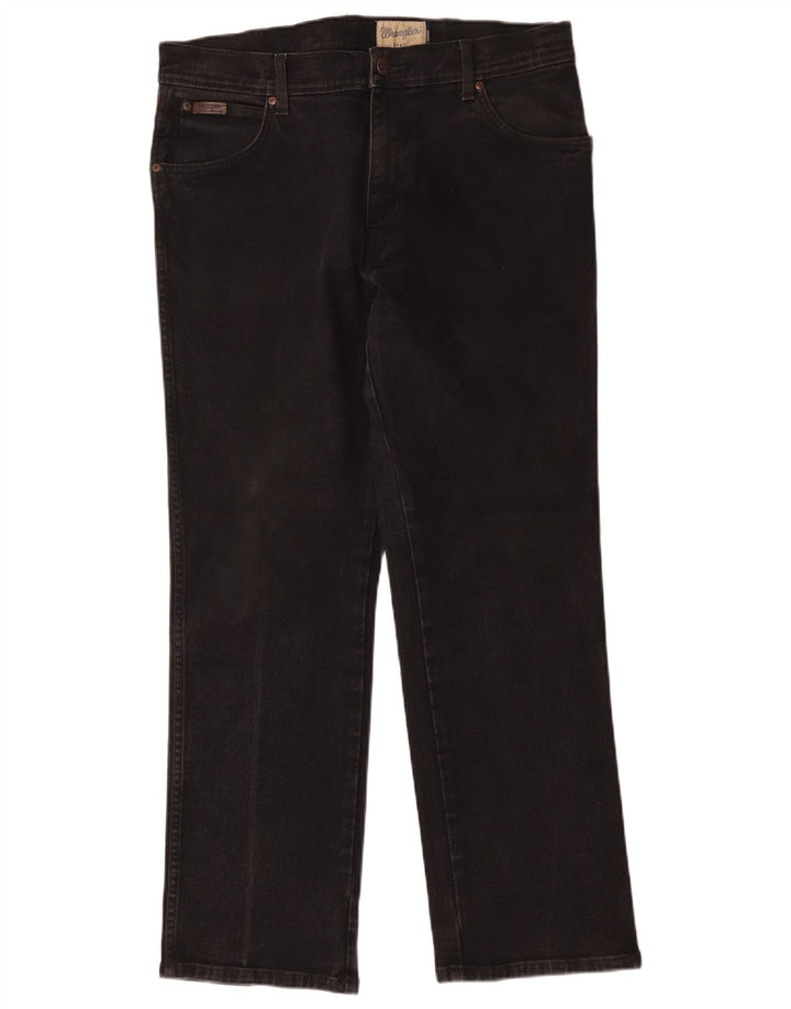 Męskie jeansy Wrangler Texas Straight W35 L30, czarne, bawełniane