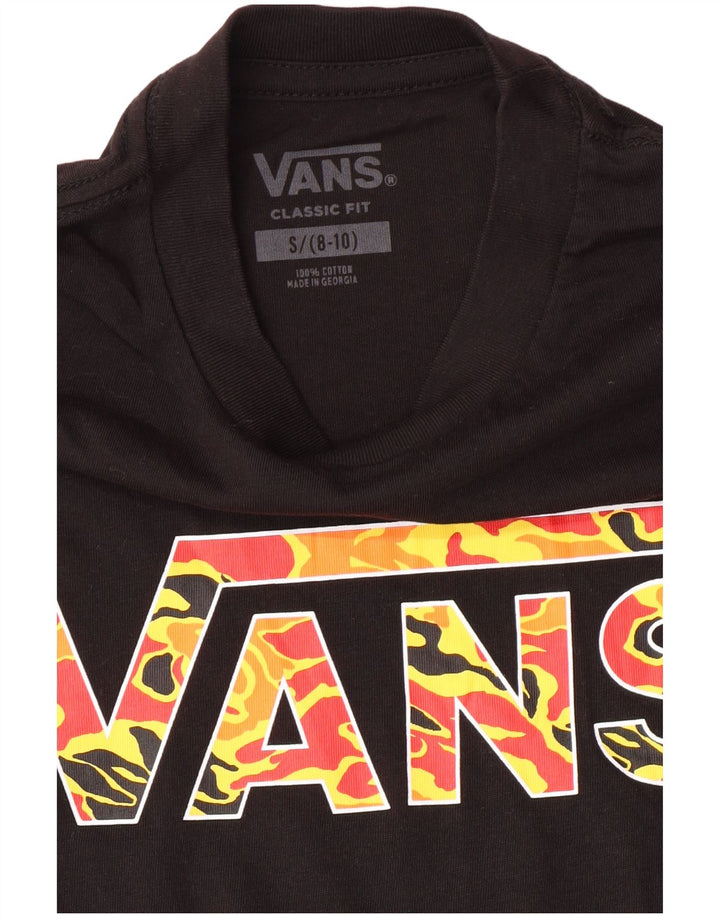 Chłopięcy T-shirt z grafiką Vans, 8-9 lat, mały, czarny, bawełniany