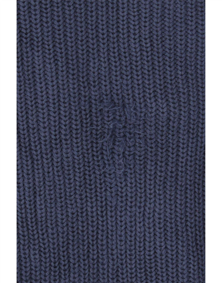 L.L.Bean Męski sweter rozpinany na zamek, duży, granatowy, bawełniany