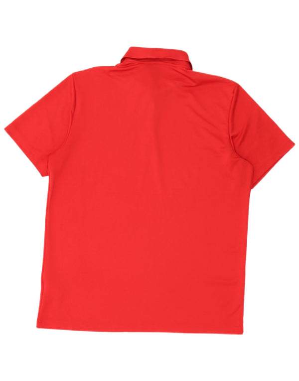 Męska koszulka polo Adidas, duża, czerwona, poliestrowa
